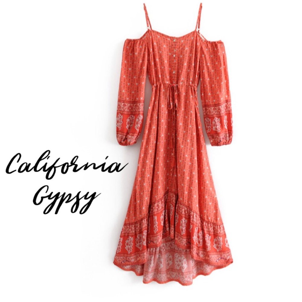 Western Gypsy boho bull steer dress - Picture 13 of 14